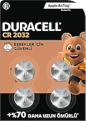 Duracell CR2032 3V 4'lü Lityum Düğme Pil