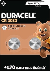 Duracell CR2032 3V 2'li Lityum Düğme Pil