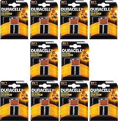 Duracell 6LR61/MN1604 9V 10 Adet Alkalin Pil