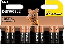 Duracell LR6/MN1500 8'li Alkalin AA Kalem Pil