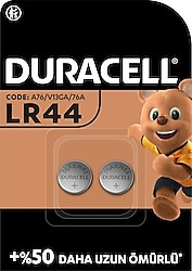 Duracell LR44 2'li Alkalin Düğme Pil