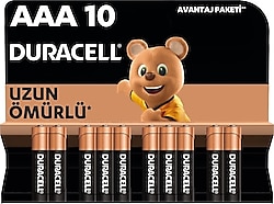 Duracell LR03/MN2400 10'lu Alkalin AAA İnce Kalem Pil