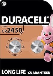 Duracell CR2450 3V 2'li Lityum Düğme Pil