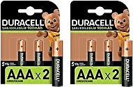Duracell 900 mAh 2'li 2 Paket Şarjlı AAA İnce Kalem Pil