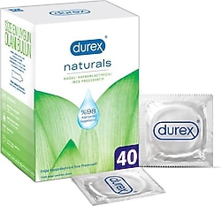 Durex Naturals Doğal Kayganlaştırıcılı 40'lı İnce Prezervatif