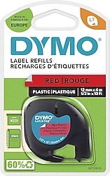 DYMO 59424 Letratag 12 mm x 4 mm Kırmızı Şerit