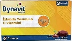 Dynavit Herbal İzlanda Yosunu ve C Vitaminli 16'lı Pastil