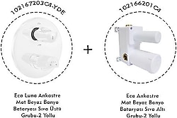E.C.A. Myra 102167203C4-YDE - 102166201C4 Ankastre Mat Beyaz Banyo Bataryası Seti