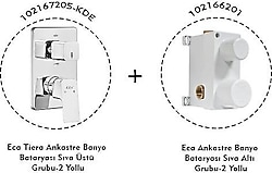 E.C.A. Tiera 102167205-KDE - 102166201 Ankastre 2 Yollu Banyo Bataryası Seti