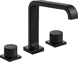E.C.A. Life 102105777C1 3 Delikli Mat Siyah Ankastre Lavabo Bataryası