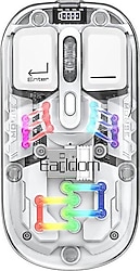 Earldom KM16 Beyaz Şarjlı Sessiz Lazer Kablosuz Mouse