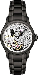 Earnshaw Bauer Mechanical Skeleton ES-8049-44 Çelik Kordon Siyah Erkek Kol Saati
