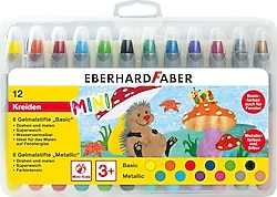 Eberhard Faber Basic ve Metalik 12 Renk Jel Pastel Boya
