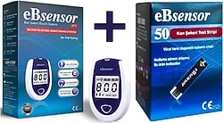 EBsensor Şeker Ölçüm Cihazı + 50'li 1 Paket Şeker Ölçüm Stribi