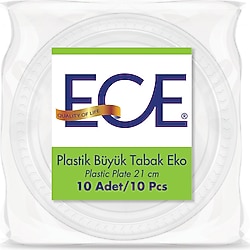 Ece Plastik 21 cm 10'lu Tabak