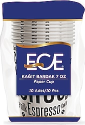 Ece Plastik 7 Oz 10'lu Kağıt Bardak