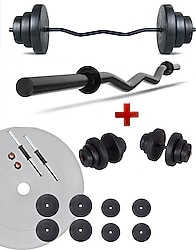 Ecg Spor 35 kg Z Bar Halter ve Dambıl Seti
