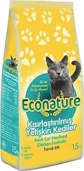 Econature Tavuklu 15 kg Kısırlaştırılmış Yetişkin Kedi Maması