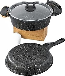 Eda Asya 26 cm 2'li Granit Tava Tencere Seti