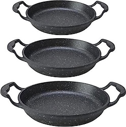 Eda Asya 18-20-22 cm Granit Döküm Sahan Seti