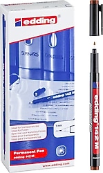 Edding 142M 10'lu Paket Asetat Kalemi Kahverengi