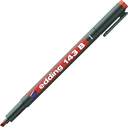 Edding 143B 3 mm Kesik Uç Kırmızı Asetat Kalemi