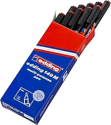 Edding 149M 10'lu Paket Kırmızı Asetat Kalemi