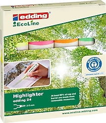 Edding 24 Ecoline 4'lü Fosforlu Kalem Seti