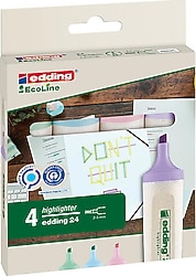 Edding 24 Ecoline Pastel 4'lü Fosforlu Kalem Seti