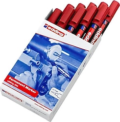 Edding 300 Yuvarlak Uçlu Kırmızı 10'lu Permanent Marker Kalem