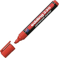 Edding 330 Kesik Uçlu Kırmızı Permanent Marker Kalem