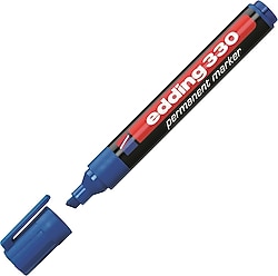 Edding 330 Kesik Uçlu Mavi Permanent Marker Kalem