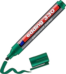 Edding 330 Kesik Uçlu Yeşil Permanent Marker Kalem