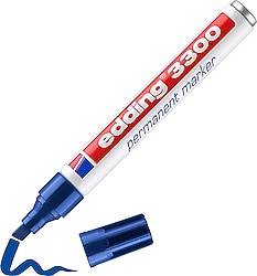 Edding 3300 Kesik Uçlu Mavi Permanent Marker Kalem