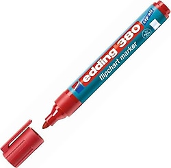 Edding 380 Flipchart Capoff Kırmızı Marker Kalem