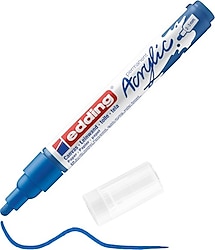 Edding 5100 2-3 mm Orta Uçlu Anzer Mavi Akrilik Marker Kalem