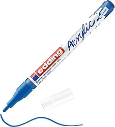 Edding 5300 1-2 mm İnce Uçlu Anzer Mavi Akrilik Marker Kalem
