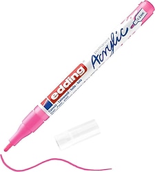 Edding 5300 1-2 mm İnce Uçlu Fosforlu Pembe Akrilik Marker Kalem