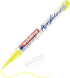 Edding 5300 1-2 mm İnce Uçlu Fosforlu Sarı Akrilik Marker Kalem