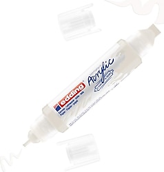 Edding 5400 3D Double Liner Trafik Beyaz Akrilik Boyama Markeri