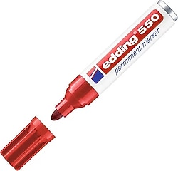 Edding 550 Yuvarlak Uçlu Kırmızı Permanent Marker Kalem