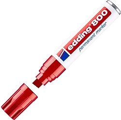 Edding 800 Kesik Uçlu Kırmızı Permanent Marker