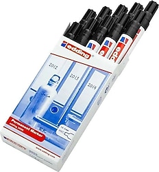 Edding 300 Yuvarlak Uçlu Siyah 10'lu Permanent Marker Kalem