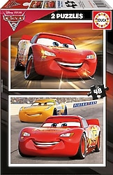 Educa Disney Cars 3 2x48 Parça Puzzle 17177