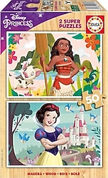 Educa Disney Vaiana ve Pamuk Prenses 2x50 Parça Puzzle 19961