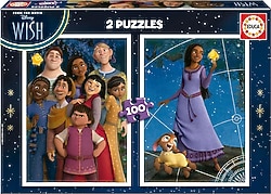 Educa Disney Wish 2x100 Parça Çocuk Puzzle 19742