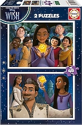 Educa Disney Wish 2x48 Parça Çocuk Puzzle 19741