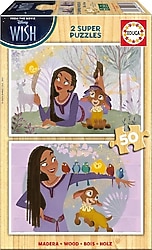 Educa Disney Wish 2x50 Parça Çocuk Puzzle 19739
