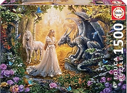 Educa Dragon Princess and Unicorn 1500 Parça Puzzle 17696