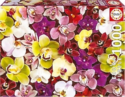 Educa Orkide Çiçek Kolajı 1000 Parça Puzzle 19558